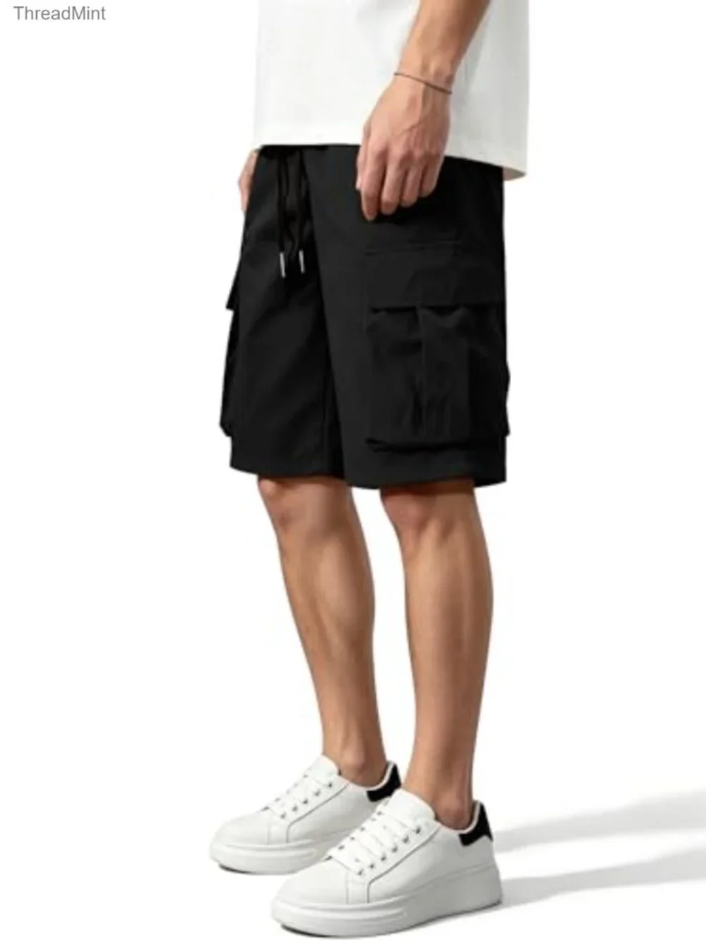 Men's Cargo Shorts Elastic Waist Drawstring Lightweight Casual Summer
